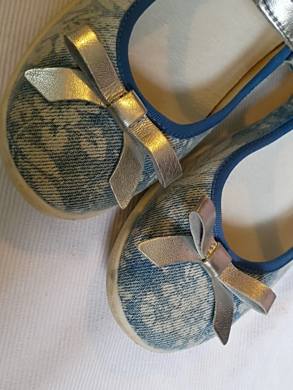 Naturino Girls Blue Denim Mary Jane Shoes EU 33